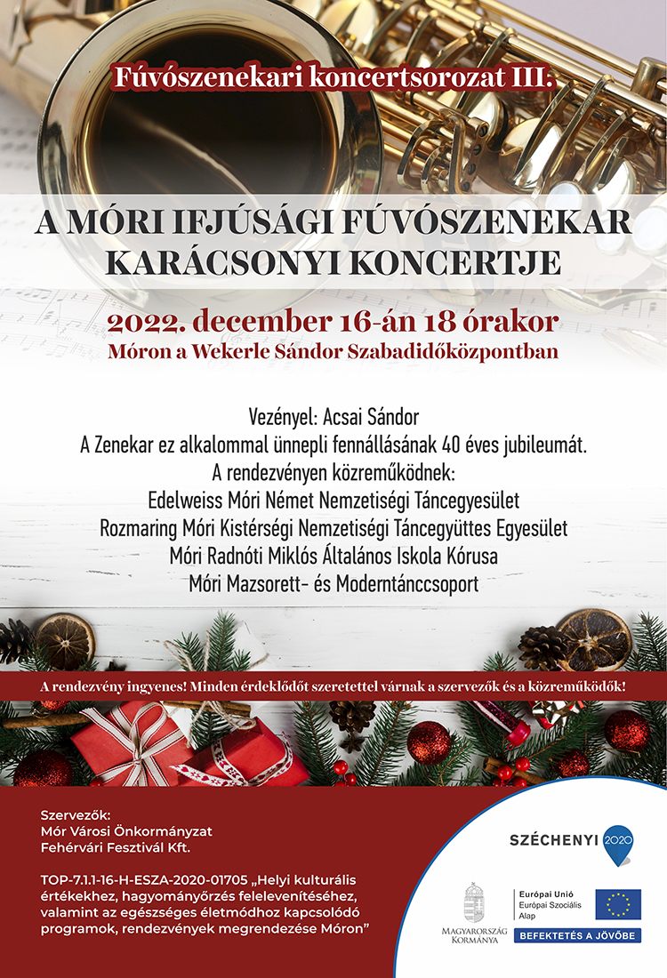 Fúvószenei koncertsorozat III. - Karácsonyi koncert - plakát
