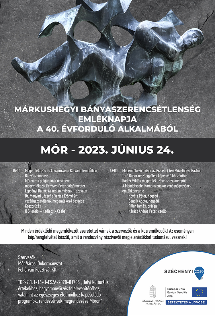 márkushegy-FB-V2 Bányásznap - Márkushegy 40. évforduló -plakát
