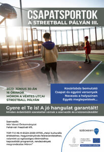 Csapatsportok a streetball pályán III. - plakát