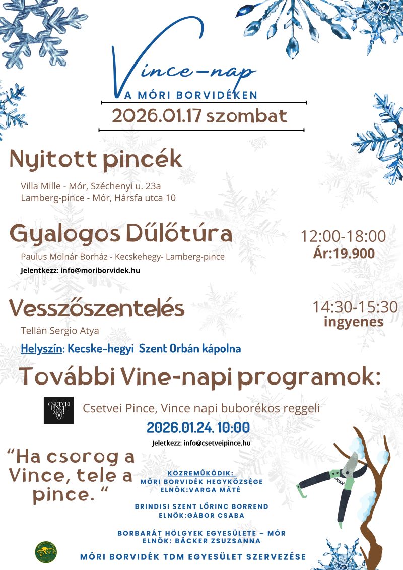 Vince-nap a Móri Borvidéken 2026